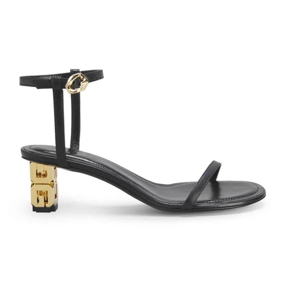 GIVENCHY Gold Logo Heels - NEW